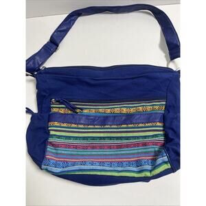 Bongo Boho Shoulder Bag 12x16 In Royal Blue